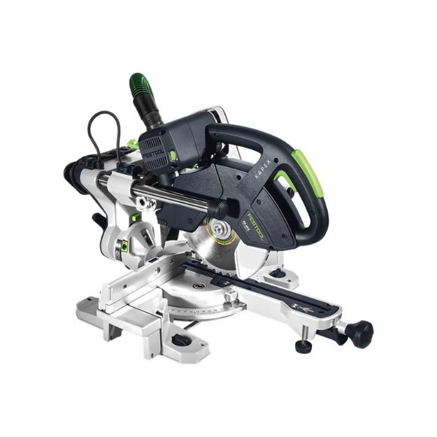 Picture of FESTOOL 561693 KS60 E-SET 110V C/W UNIVERSAL SAW BLADE W36 CLAMPS FSZ 120 LED SPOTLIGHT BEVEL ELEVATION OPERATION TOOL