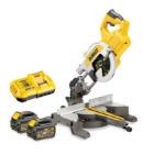 Picture of DEWALT DCS777T2 54V XR Mitre Saw Flexvolt 216mm c/w box, charger, 2 x DCB546 6.0ah Li-ion FLEXVOLT BATTERIES  