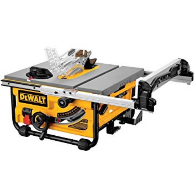 Picture of Dewalt DWE7485 110v 81/2'' 210mm Compact Portable Table Saw 5800rpm Cutting Depth 65mm @ 90° 45mm @ 45° Cutting Width Right 622mm Left 318mm 22kg **Saw Only