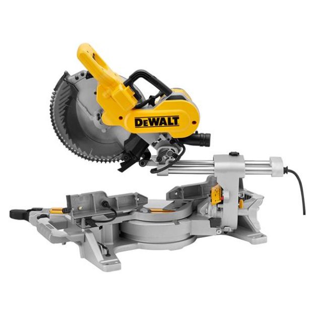 Picture of Dewalt DWS727 110v 1675w 10'' 250mm Double Bevel Sliding Compound Mitre Saw 4300rpm Cutting Capacity 305x77mm ***Saw Only***  