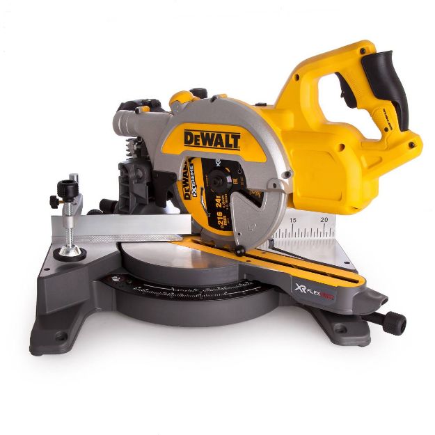 Picture of Dewalt DCS777N 54V XR Flexvolt 81/2'' 216mm Mitre Saw 6300rpm 270X62mm Cutting Capacity 216X30mm Blade 14.0kg Bare Unit ***