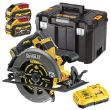 Show details for Dewalt DCS578X2 54V XR Flexvolt High Power Circular Saw 5800rpm 67mm Cutting Depth 190x30mm Blade 3.6kg C/W 2 x 9.0Ah Li-ion Batteries & Charger In T-stak Box   Picture of Dewalt DCS578X2 54V XR Flexvolt High Power Circular Saw 5800rpm 67mm Cutting Depth 190x30mm Blade 3.6kg C/W 2 x 9.0Ah Li-ion Batteries & Charger In T-stak Box
