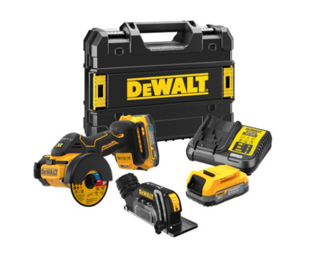 Picture of Dewalt DCS438E2T-GB 18v XR Brushless 76mm Cut off Tool Kit 2 x Compact Powerstack Batteries 