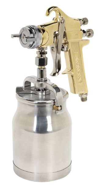 Picture of SEALEY S701 SPRAY GUN PROFESSIONAL GOLD SERIES SUCTION FEED 1.8mm SETUP 30-70psi 7-12cfm 900ml POT