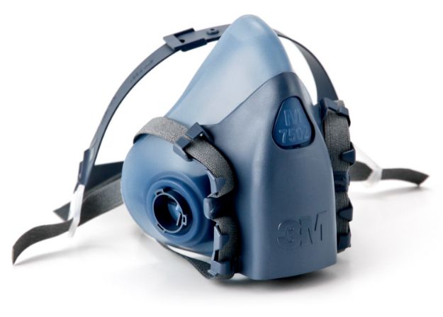 Picture of 3M 7502 MED 7500series REUSABLE SILICONE HALFMASK W/ COOL FLOW EXHALATION VALVE