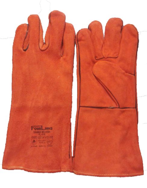 Picture of PAIR REGULAR LARGE ORANGE WELDERS GLOVES