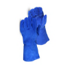 Picture of 16" BLUE REINFORCED DOUBLE PALM WELDERS GAUNTLET, 1.2MM SPLIT LEATHER FULL STITCH LINING