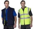 Picture of YELLOW/GREY HI-VIS REVERSIBLE BODYWARMER