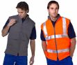 Picture of ORANGE/GREY HI-VIS REVERSIBLE BODYWARMER