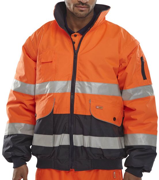 Picture of EUROPA ORANGE/NAVY HI VIS BOMBER