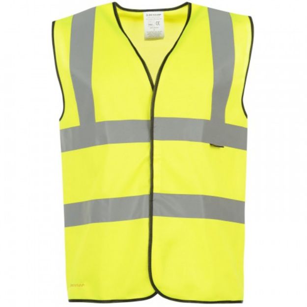 Picture of LARGE 2 BAND YELLOW HI-VIS VEST HV08