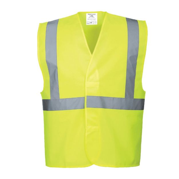 Picture of XX-LARGE 1 BAND YELLOW HI-VIS VEST
