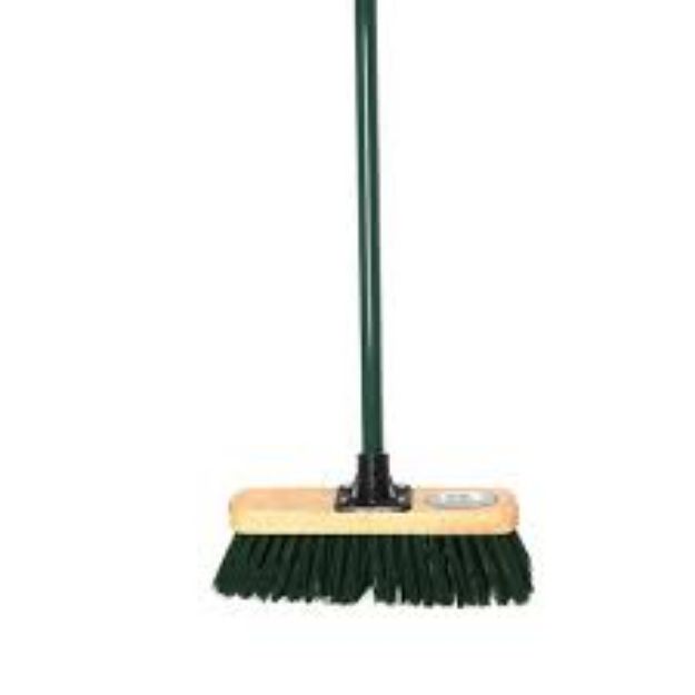 Picture of DOSCO 12'' GREEN GARDEN BROOM & METAL HANDLE B6