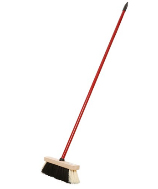 Picture of DOSCO 30020 11'' BLK/ WHITE SWEEPING BRUSH W/ PLASTIC COATED HANDLE
