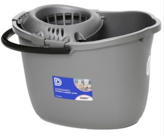 Picture of DOSCO 55039 MOP BUCKET & WRINGER SILVER PLASTIC