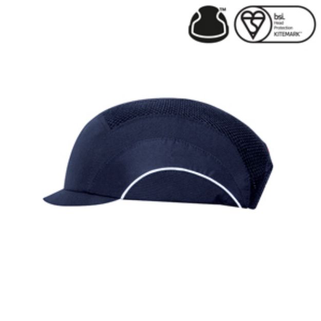 Picture of JSP NAVY HARDCAP A1 MICRO PEAK SAFETY HELMET ABT000-002-100