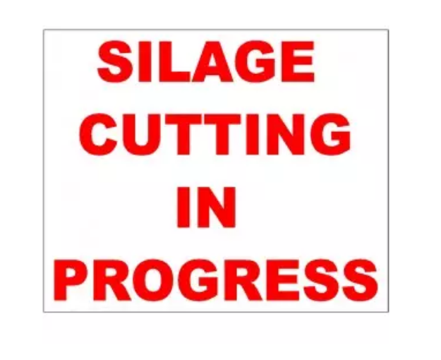 Picture of SILAGE CUTTING IN PROGRESS 400x488 CORRIBOARD SAFETY SIGN