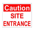 Picture of CAUTION SITE ENTRANCE 400x488 CORRIBOARD SAFETY SIGN