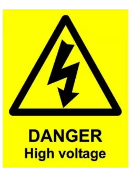 Picture of DANGER HIGH VOLTAGE 400X488 CORRIBOARD SAFETY SIGN