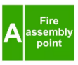 Picture of FIRE ASSEMBLY POINT 400x488 DIEBOND SAFETY SIGN