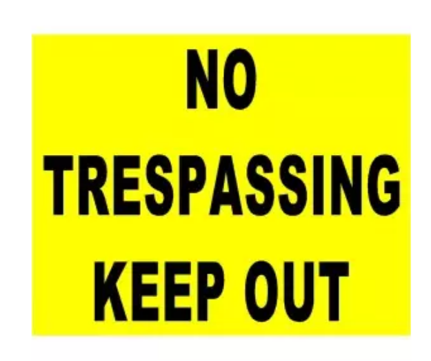 Picture of NO TRESPASSING KEEP OUT 400x488 CORRIBOARD SAFETY SIGN