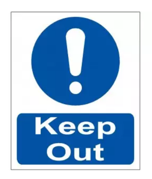 Picture of KEEP OUT 400x488 CORRIBOARD SAFETY SIGN