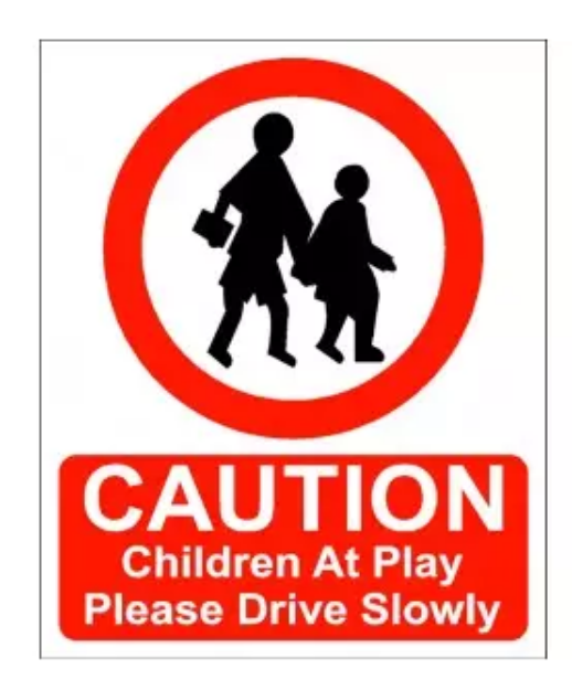 Picture of CAUTION CHILDREN AT PLAY 400x488 CORRIBOARD SAFETY SIGN