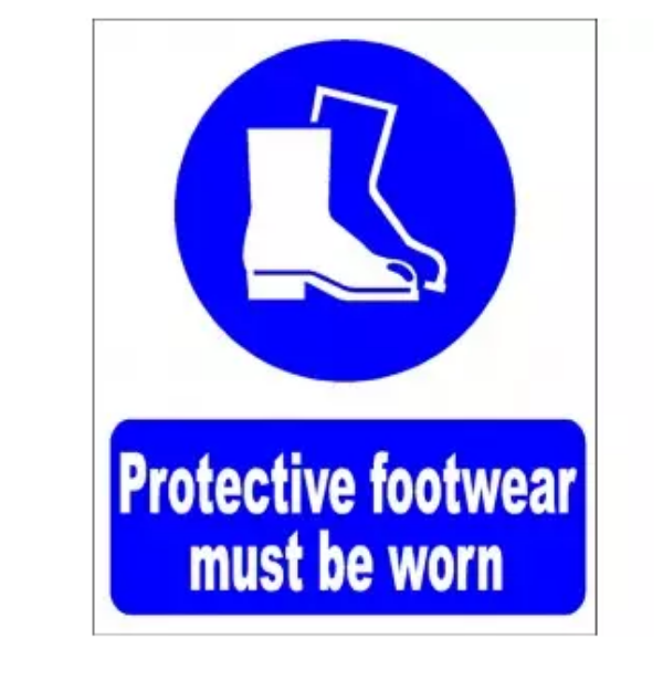 Picture of PROTECTIVE FOOTWEAR MUST BE WORN  400x488 CORRIBOARD SAFETY SIGN