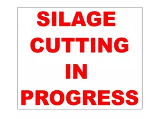 Picture of SILAGE CUTTING IN PROGRESS 400x488 DIEBOND SAFETY SIGN