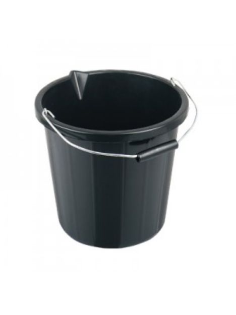 Picture of 15LTR STANDARD BUILDERS BUCKET BLACK  B075