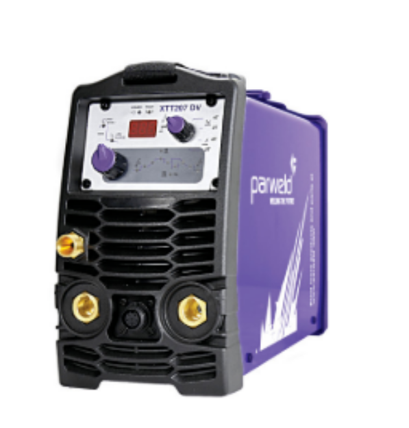 Picture of PARWELD XTT207DVP-P1 200AMP DUAL VOLTAGE PULSED HF TIG INVERTER C/W wp26-12 TORCH & REGULATOR 