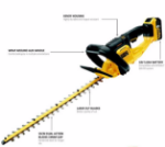 Picture of DEWALT DCM563P1 18V CORDLESS HEDGE TRIMMER c/w charger, 1 x DCB184 5.0ah Li-ion battery