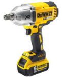 Picture of DEWALT DCK269P2 2pc 18 XR COMBO KIT INCLUDES DCF899 1/2 inch IMPACT WRENCH AND DCG412 ANGLE GRINDER c/w DS300 box DCB115 charger 2 x DCB184 5.0ah Li-ion batteries