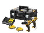 Picture of Dewalt DCK2111L2T 2pc 12V XR Brushless Sub Compact Combo Kit Includes DCD706 Combi Drill & DCF801 Impact Driver C/W 2 x 3.0Ah Li-ion Batteries & Charger In T-stak Box  