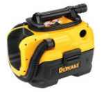 Picture of DEWALT DCV584L 14.4V/18V/54V & 220V XR 7.5LTR WET/DRY L CLASS DUST EXTRACTOR bare unit 