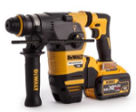 Picture of Dewalt DCH333X2 54V XR 30mm Flexvolt SDS Plus Drill 0-1100rpm 0-4480bpm 3.5j 4.9kg C/W 2 x 9.0Ah Li-ion Flexvolt Batteries & Fast Charger In DS300 Toughsystem Box