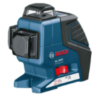 Picture of Bosch GLL3-80 Red Line Self Levelling 3 x 360° Cross Line Laser Level 30mtr Range - 120mtr With Receiver   4 x AA Batteries