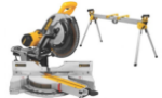 Picture of Dewalt DWS780KIT 220v 1675w 12'' 305mm Double Bevel Sliding Compound Mitre Saw 3800rpm Cutting Capacity 303x100mm C/W DE7023 Legstand