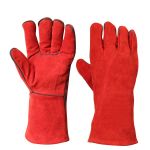 Picture of PAIR RED HEAVY DUTY DOUBLE PALM WELDERS GLOVES