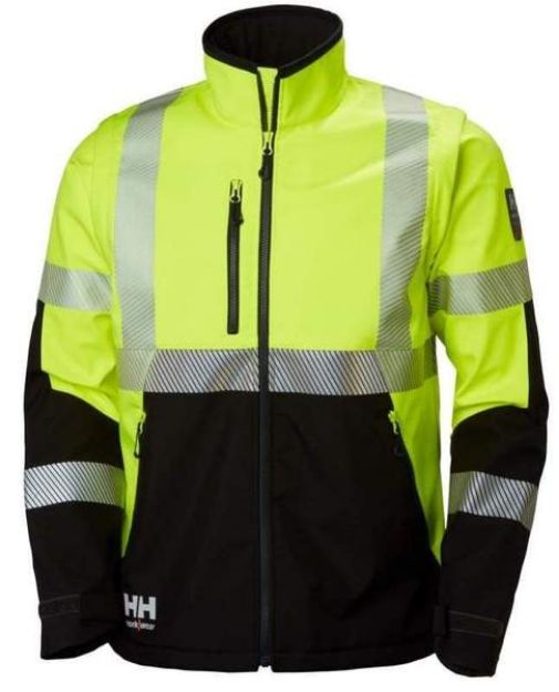 Picture of HELLY HANSEN ICU SOFTSHELL JACKET YELLOW/EBONY