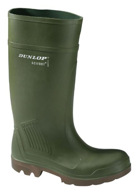 Picture of DUNLOP D460 843  PUROFORT NON SAFETY GREEN & BROWN WELLINGTON