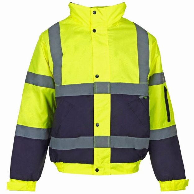 Picture of ST WORKWEAR BOMBER HI-VIS JACKET WITH MOBILE PHONE POCKET