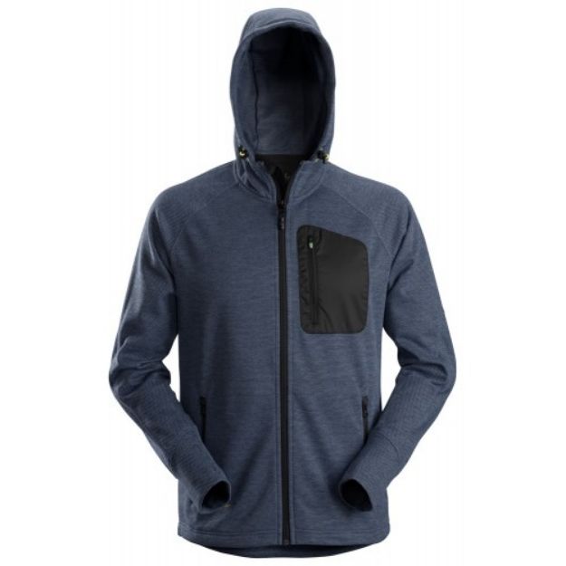 Picture of SNICKERS 8041 NAVY / BLACK FLEECE HOODIE