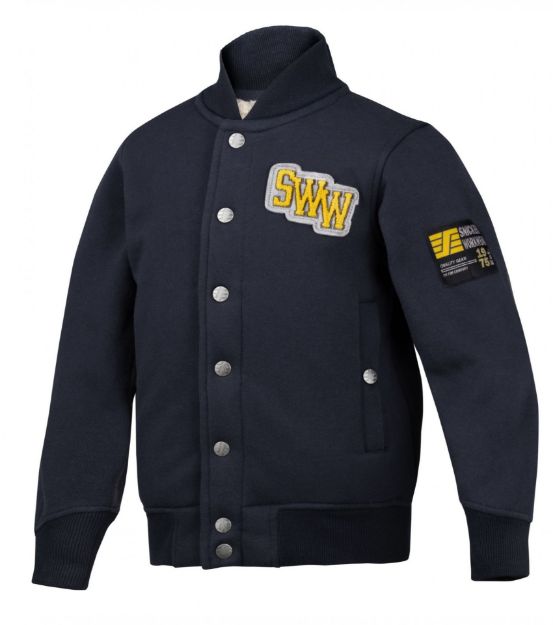 Picture of SNICKERS 7500 NAVY JUNIOR PILE JERSEY JACKET