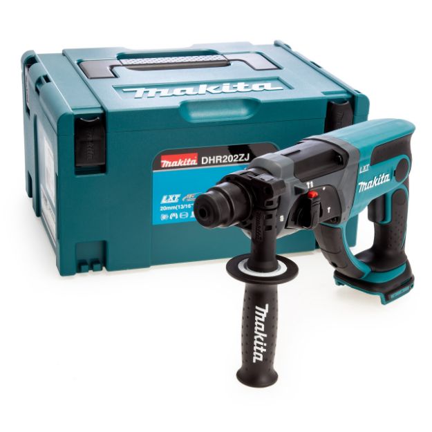 Picture of Makita DHR202ZJ 18V 20mm SDS Drill 0-1100rpm 0-4000bpm 2.0 Joules 3.2kg Bare Unit In Makpac Box