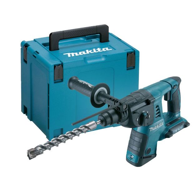 Picture of Makita DHR263 Twin 18v/36v 26mm SDS Drill 0-1200rpm 0-4800bpm 4.7kg C/W 2 x 5.0Ah Li-ion Batteries & Twin Charger In MACPAC Case