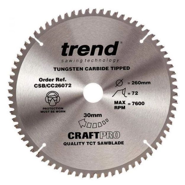 Picture of Trend CRAFT BLADE CC 260MM X 72T X 30MM