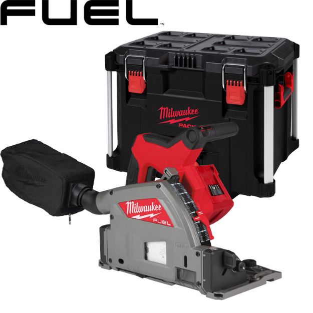 Picture of Milwaukee M18 FPS55-552P Brushless Plunge Saw 2500-5600rpm, Blade 165x20mm, Cutting Depth 59mm C/W 2 x 5.5Ah Li-ion Batteries & Case  