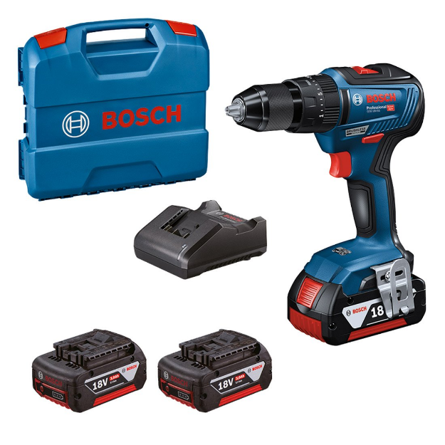Picture of Bosch GSB18V-55L3 18v Brushless 2 Speed Combi Drill C/W 3 x 3.0Ah Li-ion Batteries & Charger 
