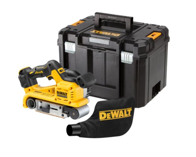 Picture of Dewalt DCW220NT 18V XR 3'' 75x533mm Brushless Belt Sander Variable Speed Trigger, No Load Speed:198-320, Wireless Tool Control, 3.5kg Bare Unit In T-Stak Box